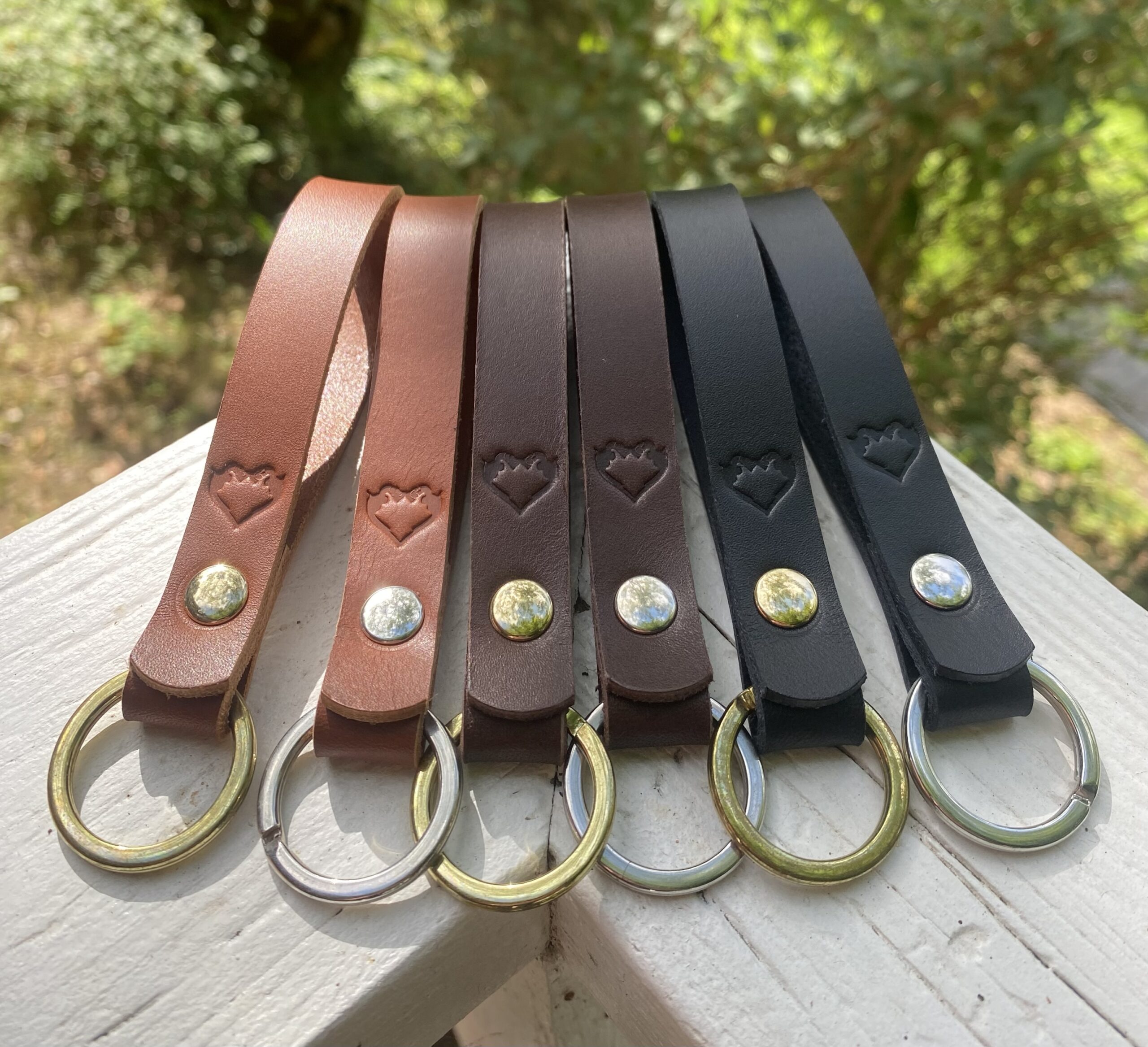 Nøglering i læder no. 2