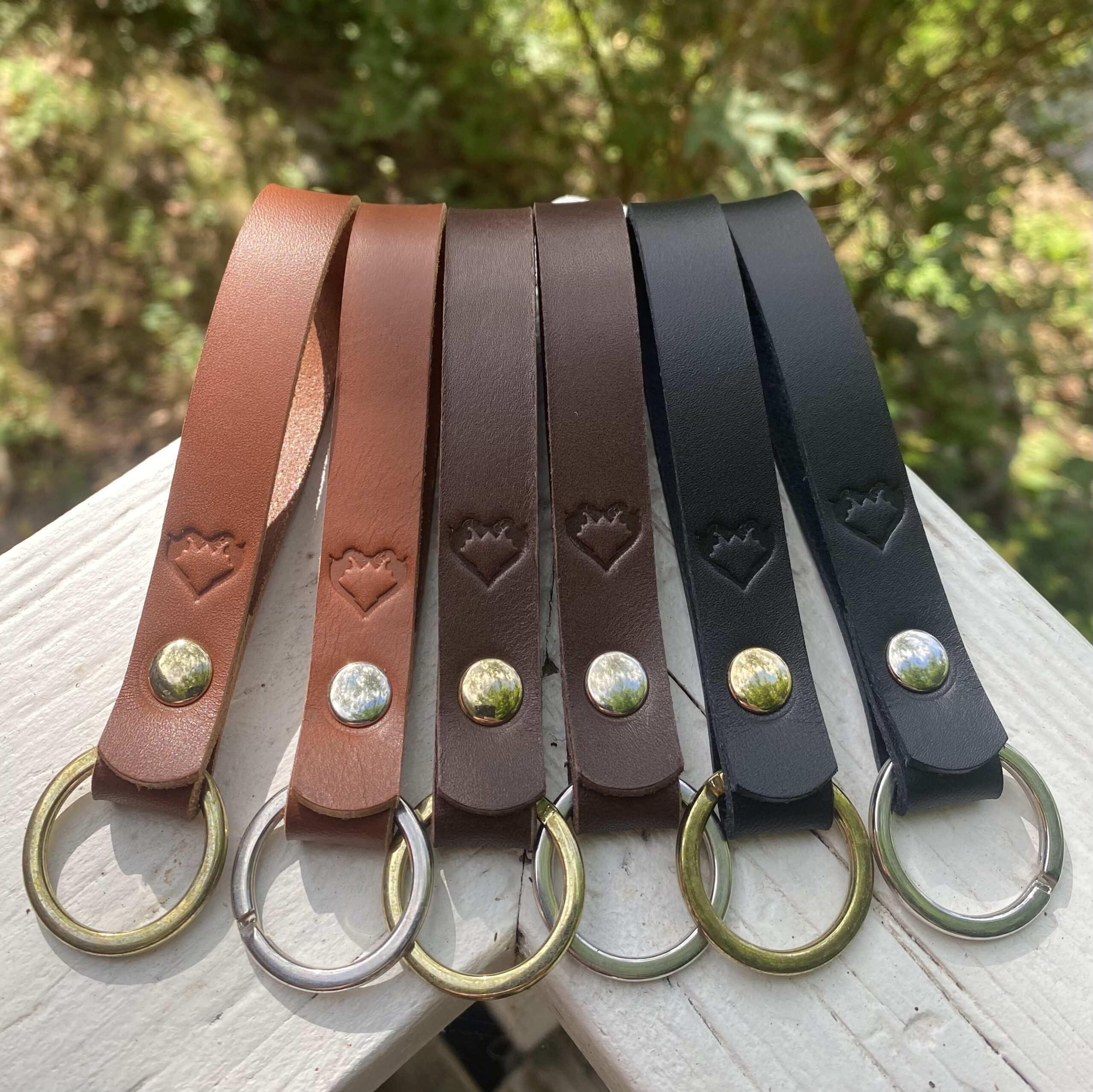 Nøglering i læder no. 2 - Billede 2