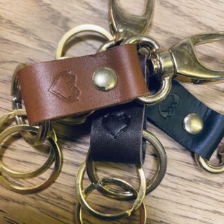 Nøglering i læder no. 4