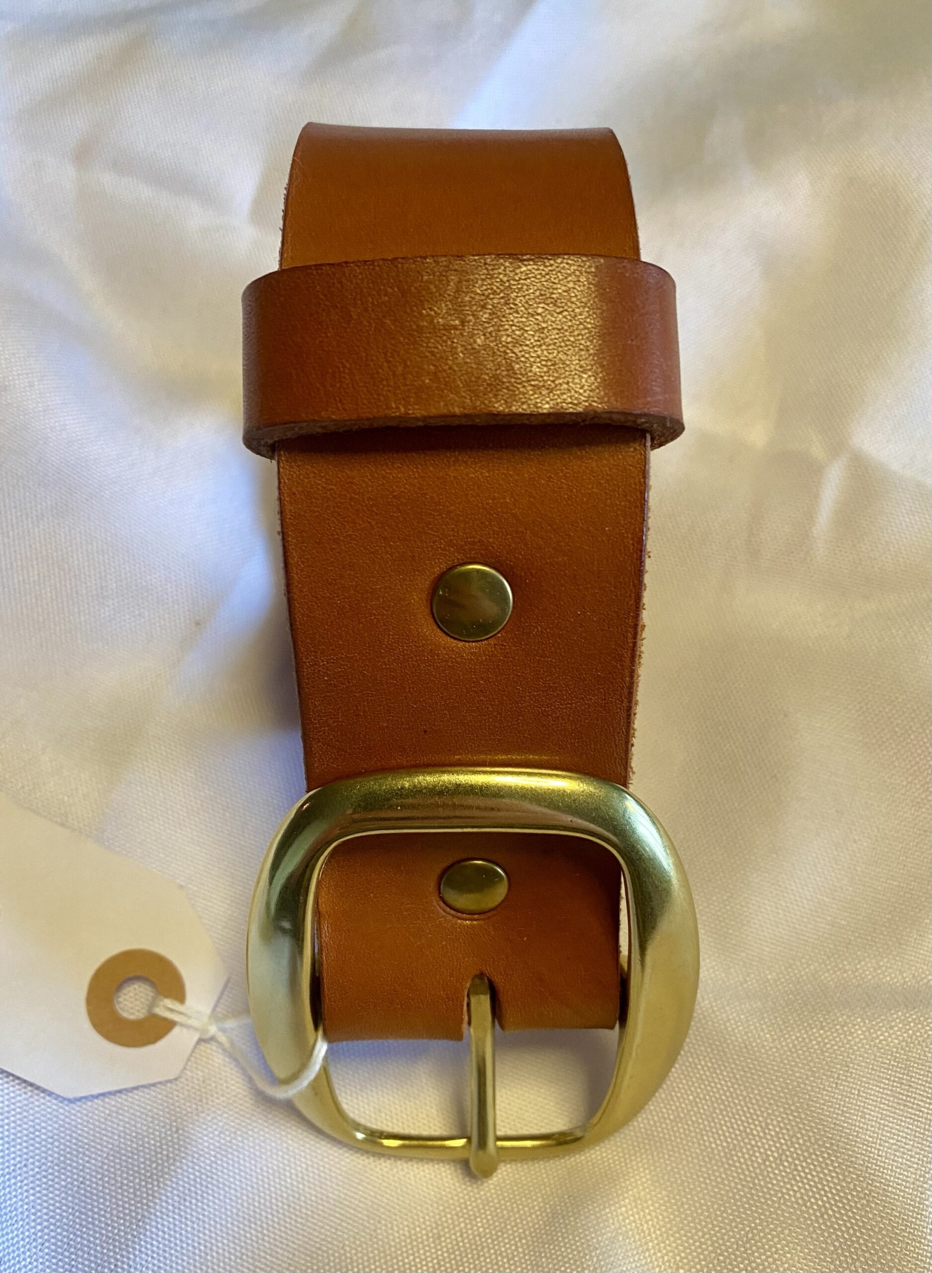 Læderbælte cognac farvet 2. Sortering